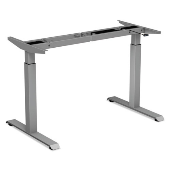 Picture of AdaptivErgo Sit-Stand Two-Stage Electric Height-Adjustable Table Base, 48.06" x 24.35" x 27.5" to 47.2", Gray