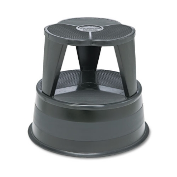 Picture of Kik-Step Steel Step Stool, 2-Step, 350 lb Capacity, 16" Diameter x 14.25"h, Black