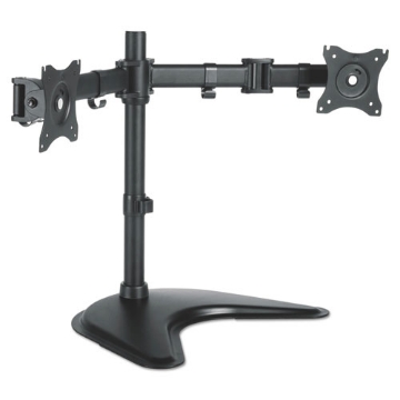 Picture of Dual Monitor Articulating Desktop Stand, For 13" To 27" Monitors, 32" X 13" X 17.5", Black, Supports 18 Lb