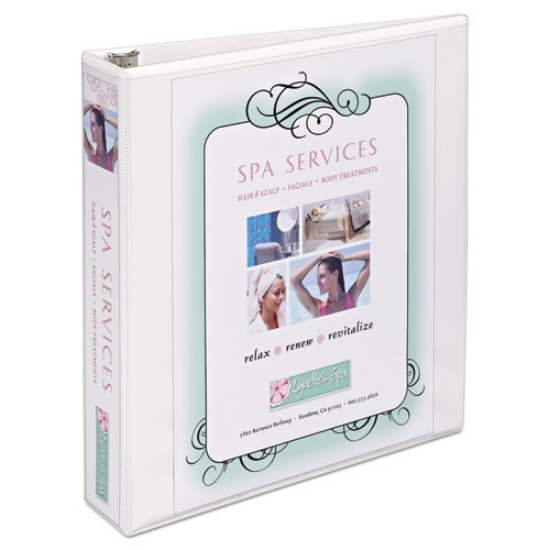 Picture of Heavy-Duty Non Stick View Binder With Durahinge And Slant Rings, 3 Rings, 1.5" Capacity, 11 X 8.5, White, (5404)