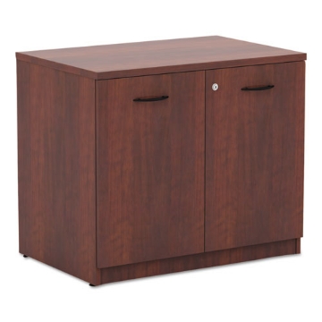 Picture of alera valencia series storage cabinet, 34.13w x 22.78d x 29h, medium cherry