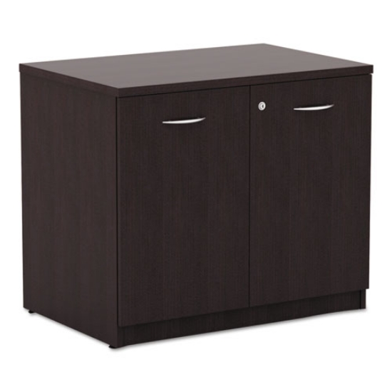 Picture of alera valencia series storage cabinet, 34.13w x 22.78d x 29.5h, espresso