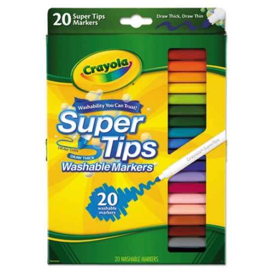 Picture of Washable Super Tips Markers, Fine/broad Bullet Tips, Assorted Colors, 20/set
