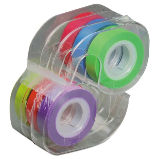 Picture of Removable Highlighter Tape, 0.5" x 720", Assorted, 6/Pack