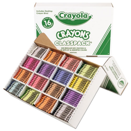 Picture of Classpack Regular Crayons, 16 Colors, 800/box