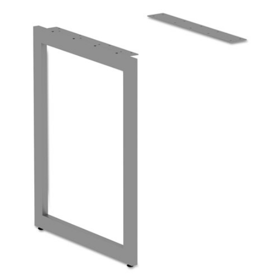 Picture of alera open office series o-leg return base, fully adjustable, 36 to 70.78w x 23.38d x 28.5h, silver