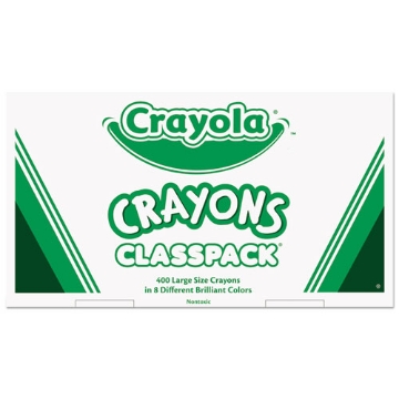 Picture of Classpack Large Size Crayons, 50 Each Of 8 Colors, 400/box