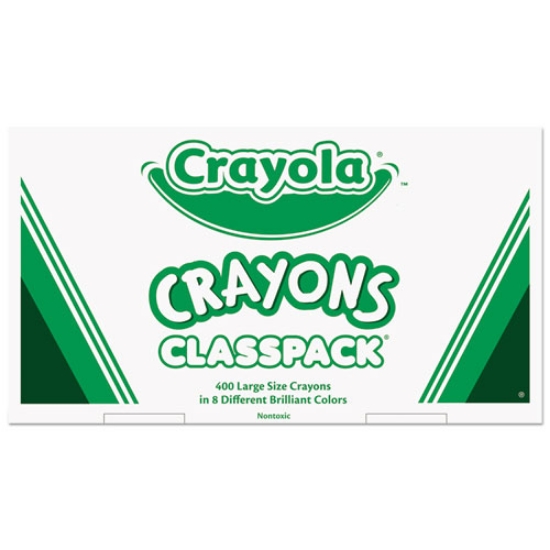 Picture of Classpack Large Size Crayons, 50 Each Of 8 Colors, 400/box