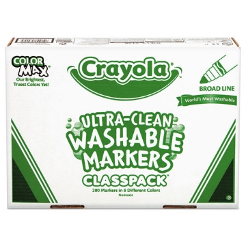 Picture of Ultra-Clean Washable Marker Classpack, Broad Bullet Tip, 8 Assorted Colors, 200/Box