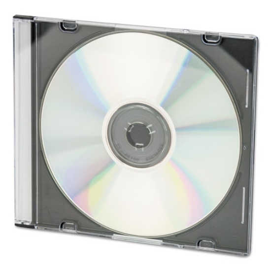 Picture of Cd/dvd Slim Jewel Cases, Clear/black, 50/pack