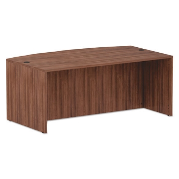 Picture of Alera Valencia Series Bow Front Desk Shell, 71" X 41.38" X 29.63", Modern Walnut
