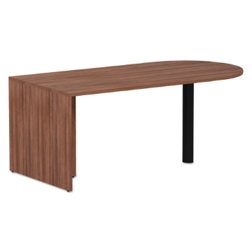 Picture of Alera Valencia Series D-Top Desk, 71" X 29.5" X 29.5", Modern Walnut