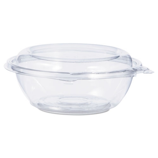 Picture of Tamper-Resistant, Tamper-Evident Bowls with Dome Lid, 8 oz, 5.5" Diameter x 2.1"h, Clear, Plastic, 240/Carton