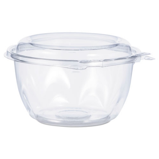 Picture of Tamper-Resistant, Tamper-Evident Bowls with Dome Lid, 16 oz, 5.5" Diameter x 3.1"h, Clear, Plastic, 240/Carton
