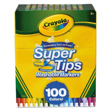 Picture of Super Tips Washable Markers, Fine/broad Bullet Tips, Assorted Colors, 100/set