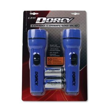 Picture of Led Flashlight Pack, 1 D Battery (included), Blue, 2/pack