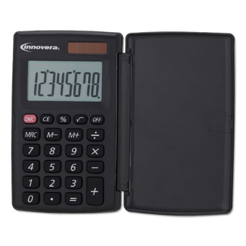 Picture of 15921 Pocket Calculator with Hard Shell Flip Cover, 8-Digit LCD