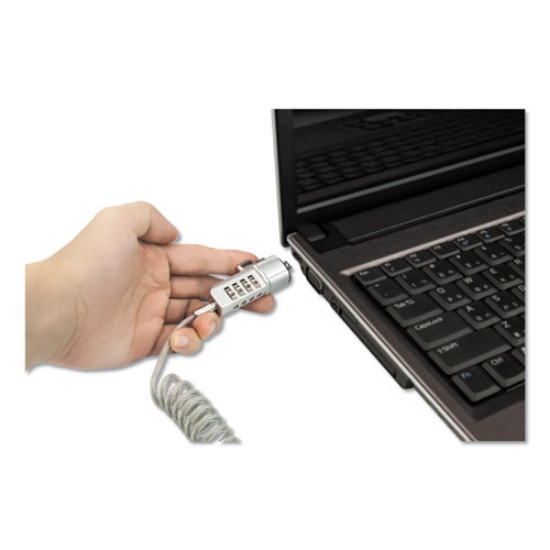 Picture of Compact Combination Laptop Lock, 6 Ft Steel Cable