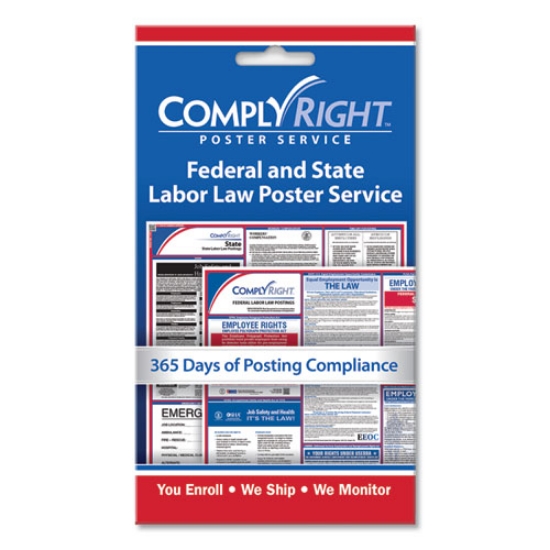 Picture of Labor Law Poster Service, "State/Federal Labor Law", 4 x 7