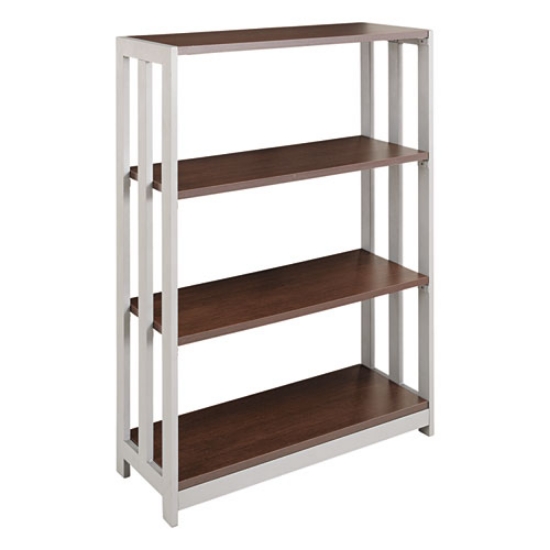 Picture of Trento Line Bookcase, Three-Shelf, 31.5w x 11.63d x 43.25h, Mocha