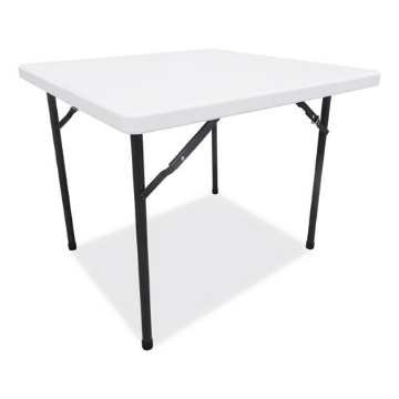 Picture of Square Plastic Folding Table, 36w X 36d X 29.25h, White