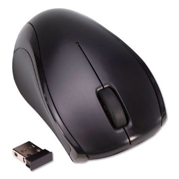 Picture of Compact Mouse, 2.4 GHz Frequency/26 ft Wireless Range, Left/Right Hand Use, Black