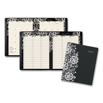 Picture of Lacey Weekly Block Format Professional Appointment Book, Lacey Artwork, 11 x 8.5, Black/White, 13-Month (Jan-Jan): 2024-2025