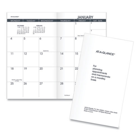 Picture of Pocket Size Monthly Planner Refill, 6 x 3.5, White Sheets, 13-Month (Jan to Jan): 2024 to 2025