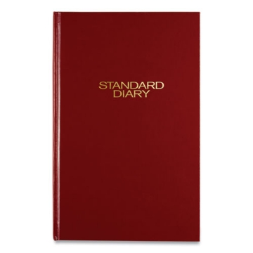 Picture of Standard Diary Daily Diary, 2024 Edition, Wide/Legal Rule, Red Cover, (200) 12 x 7.75 Sheets
