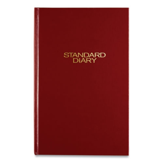 Picture of Standard Diary Daily Diary, 2024 Edition, Wide/Legal Rule, Red Cover, (200) 12 x 7.75 Sheets