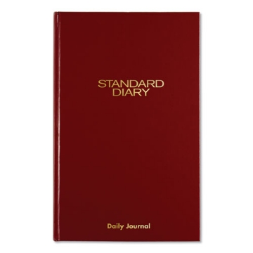 Picture of Standard Diary Daily Journal, 2024 Edition, Wide/Legal Rule, Red Cover, (210) 12 x 7.75 Sheets