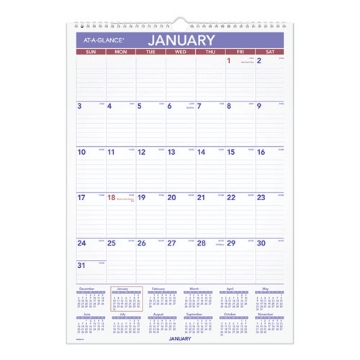Picture of Erasable Wall Calendar, 12 x 17, White Sheets, 12-Month (Jan to Dec): 2024