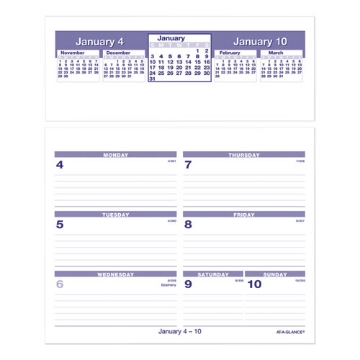 Picture of Flip-A-Week Desk Calendar Refill, 7 x 6, White Sheets, 12-Month (Jan to Dec): 2024