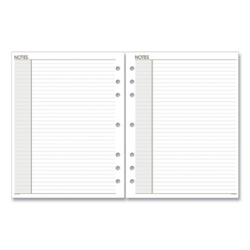 Picture of Lined Notes Pages For Planners/organizers, 8.5 X 5.5, White Sheets, Undated