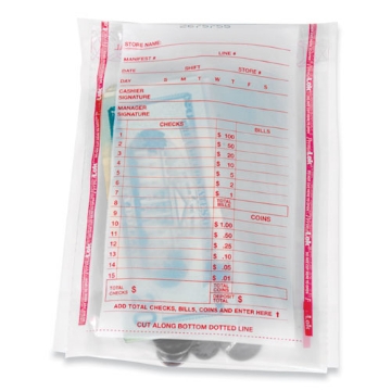 Picture of Deposit Bag, Plastic, 5.75 X 8.75 X 3, Clear, 1,000/carton