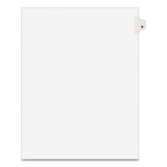 Picture of Preprinted Legal Exhibit Side Tab Index Dividers, Avery Style, 26-Tab, B, 11 X 8.5, White, 25/pack, (1402)