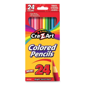 Picture of Colored Pencils, 24 Assorted Lead and Barrel Colors, 24/Set