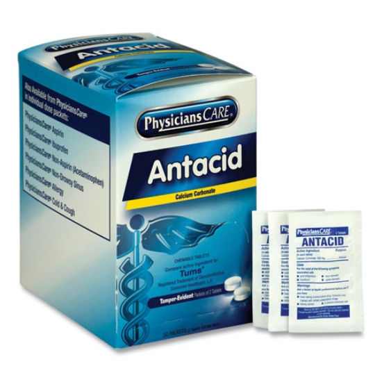Picture of Antacid Calcium Carbonate Medication, Two-Pack, 50 Packs/box
