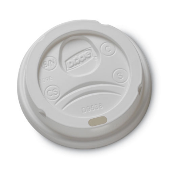 Picture of Drink-Thru Lid, Fits 8oz Hot Drink Cups, Fits 8 Oz Cups, White, 1,000/carton