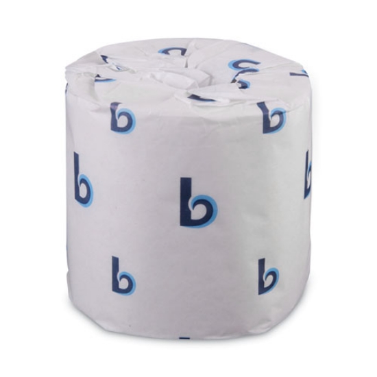 Picture of 2-Ply Toilet Tissue, Standard, Septic Safe, White, 4 x 3, 500 Sheets/Roll, 96 Rolls/Carton