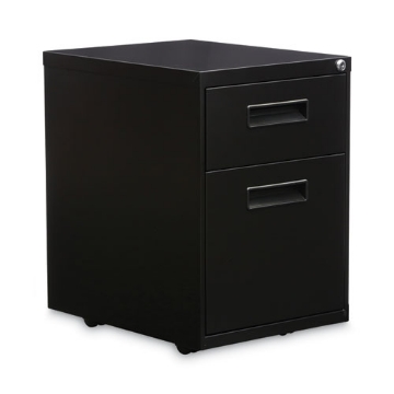 Picture of File Pedestal, Left Or Right, 2-Drawers: Box/file, Legal/letter, Black, 14.96" X 19.29" X 21.65"