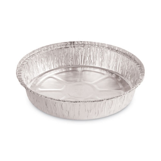Picture of Round Aluminum To-Go Containers, 48 Oz, 9" Diameter X 1.66"h, Silver, 500/carton