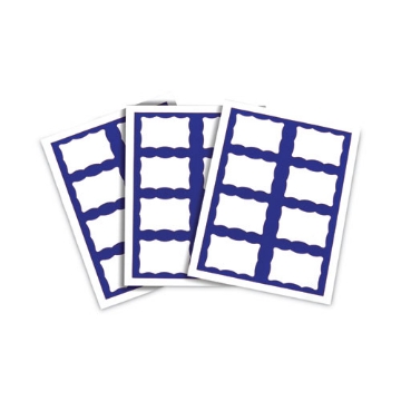 Picture of Laser Printer Name Badges, 3 3/8 X 2 1/3, White/blue, 200/box
