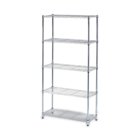 Picture of Residential Wire Shelving, Five-Shelf, 36w X 14d X 72h, Silver
