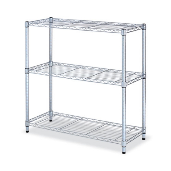 Picture of Residential Wire Shelving, Three-Shelf, 36w X 14d X 36h, Silver