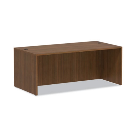 Picture of Alera Valencia Series Straight Front Desk Shell, 71" X 35.5" X 29.63", Modern Walnut