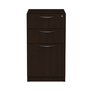 Picture of Alera Valencia Series Full Pedestal File, Left/right, 3-Drawers: Box/box/file, Legal/letter, Espresso, 15.63" X 20.5" X 28.5"