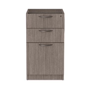 Picture of Alera Valencia Series Full Pedestal File, Left/Right, 3-Drawers: Box/Box/File, Legal/Letter, Gray, 15.63" x 20.5" x 28.5"