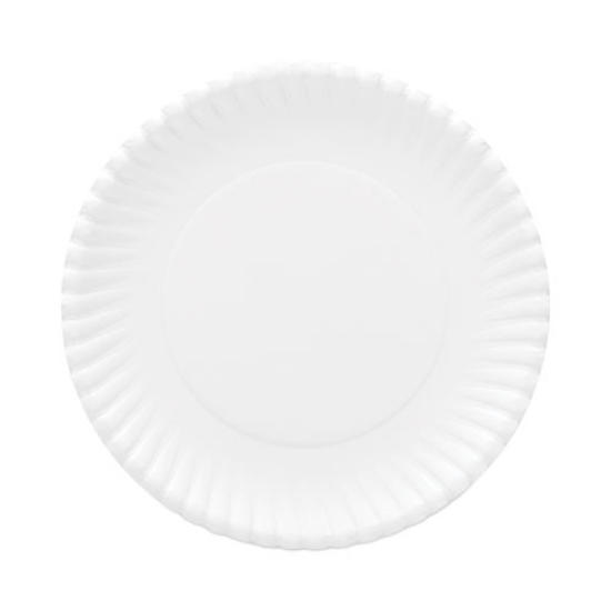 Picture of Gold Label Coated Paper Plates, 9" Dia, White, 120/pack, 8 Packs/carton