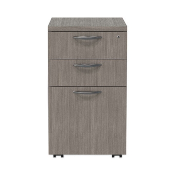 Picture of Alera Valencia Series Mobile Pedestal File, Left/Right, 3-Drawer: Box/Box/File, Legal/Letter, Gray, 15.88 x 20.5 x 28.39